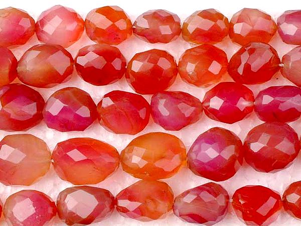 Cherry Chalcedony Faceted Tumbles