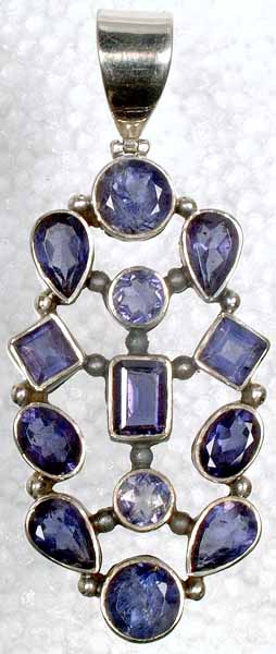 Faceted Iolite Pendant