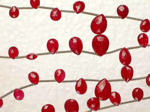 Faceted Ruby Briolette