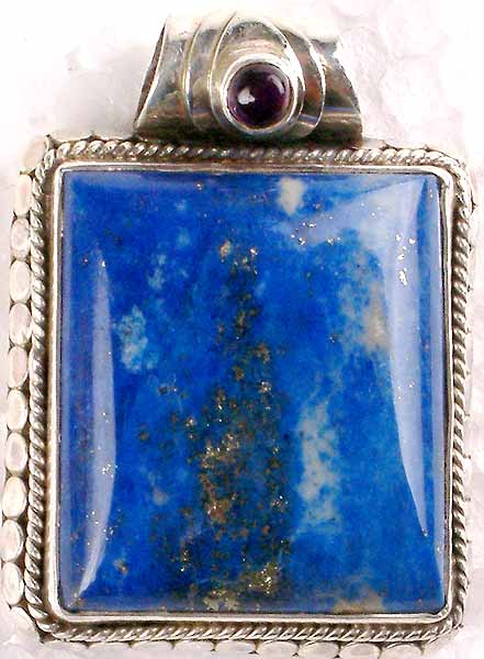 Lapis Lazuli and Amethyst Pendant