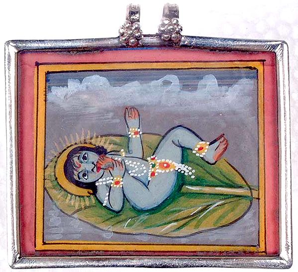 Lord Krishna Sucking His Toe