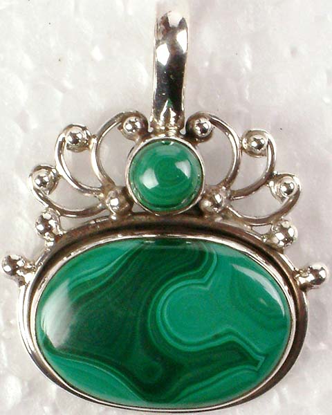 Malachite Crown Pendant