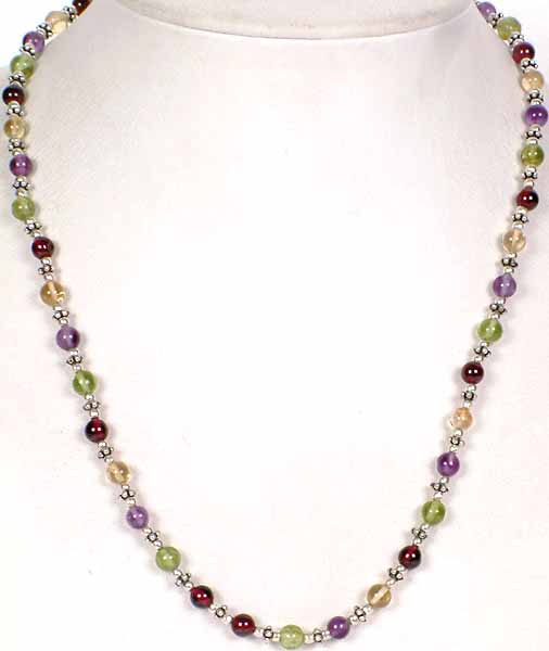 Multi-Color Beaded Necklace to Hang Your Pendants On (With Lobtser Lock)