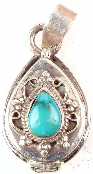 Pendant with Tear Drop Turquoise