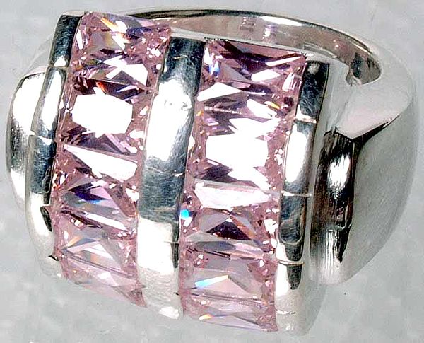 Pink Cubic Zirconia Ring