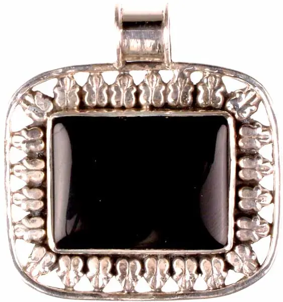 Rectangular Black Onyx Pendant