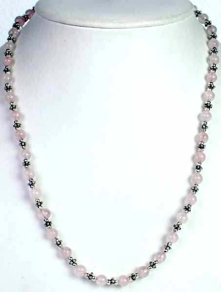 Rose Quartz Beaded Necklace to Hang Your Pendants On