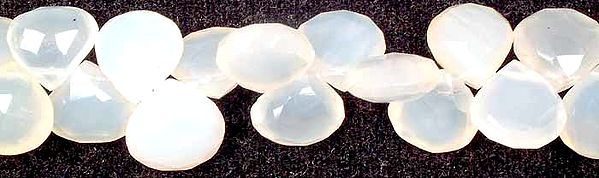 White Agate Faceted Briolette