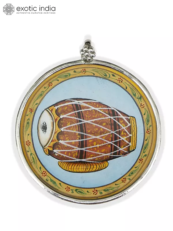 Mridangam Sterling Silver Pendant