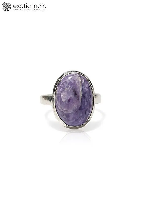 Oval Cut Cherolite Gemstone Ring