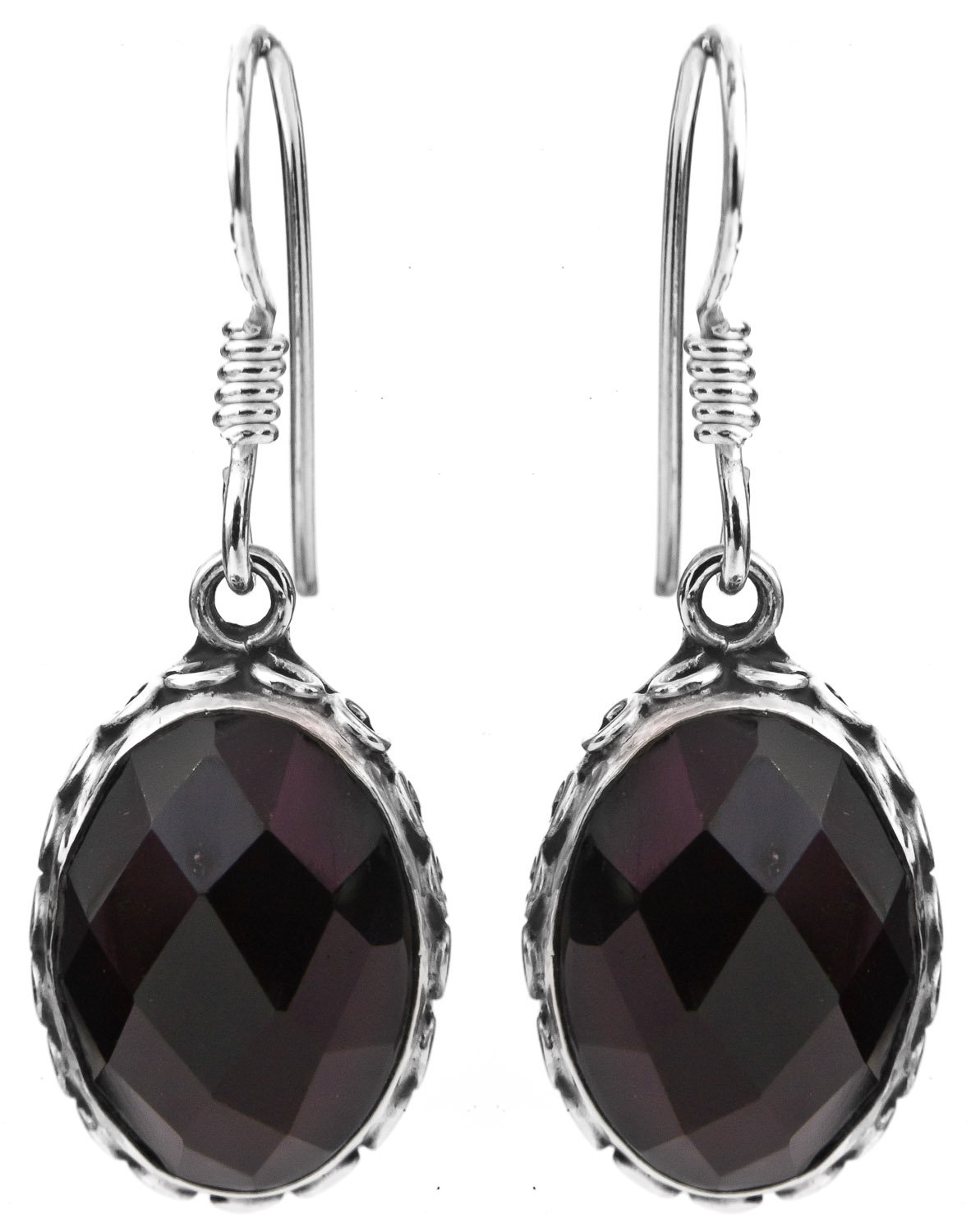 Faceted Black Spinel Earrings