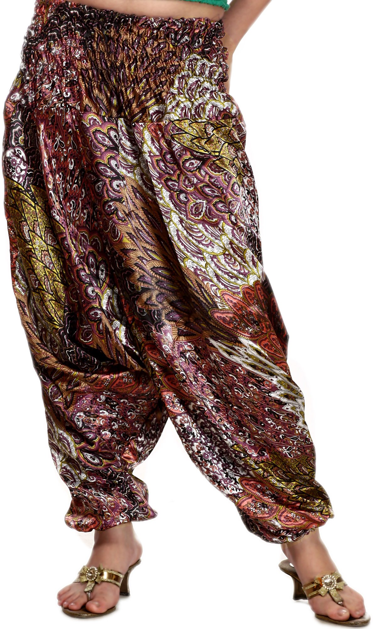Multi-Color Printed Harem Trousers