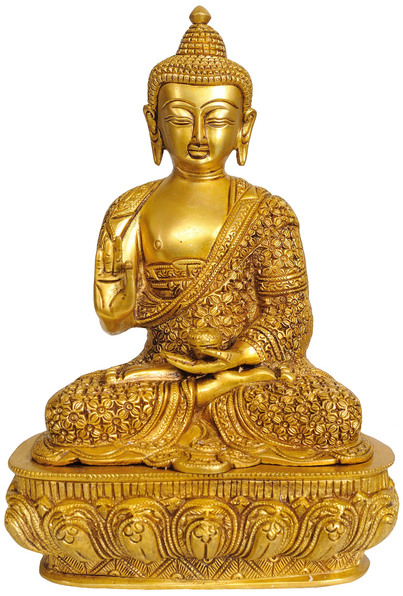 Shakyamuni Buddha Preaching His Dharma (with Decorated Robe and ...