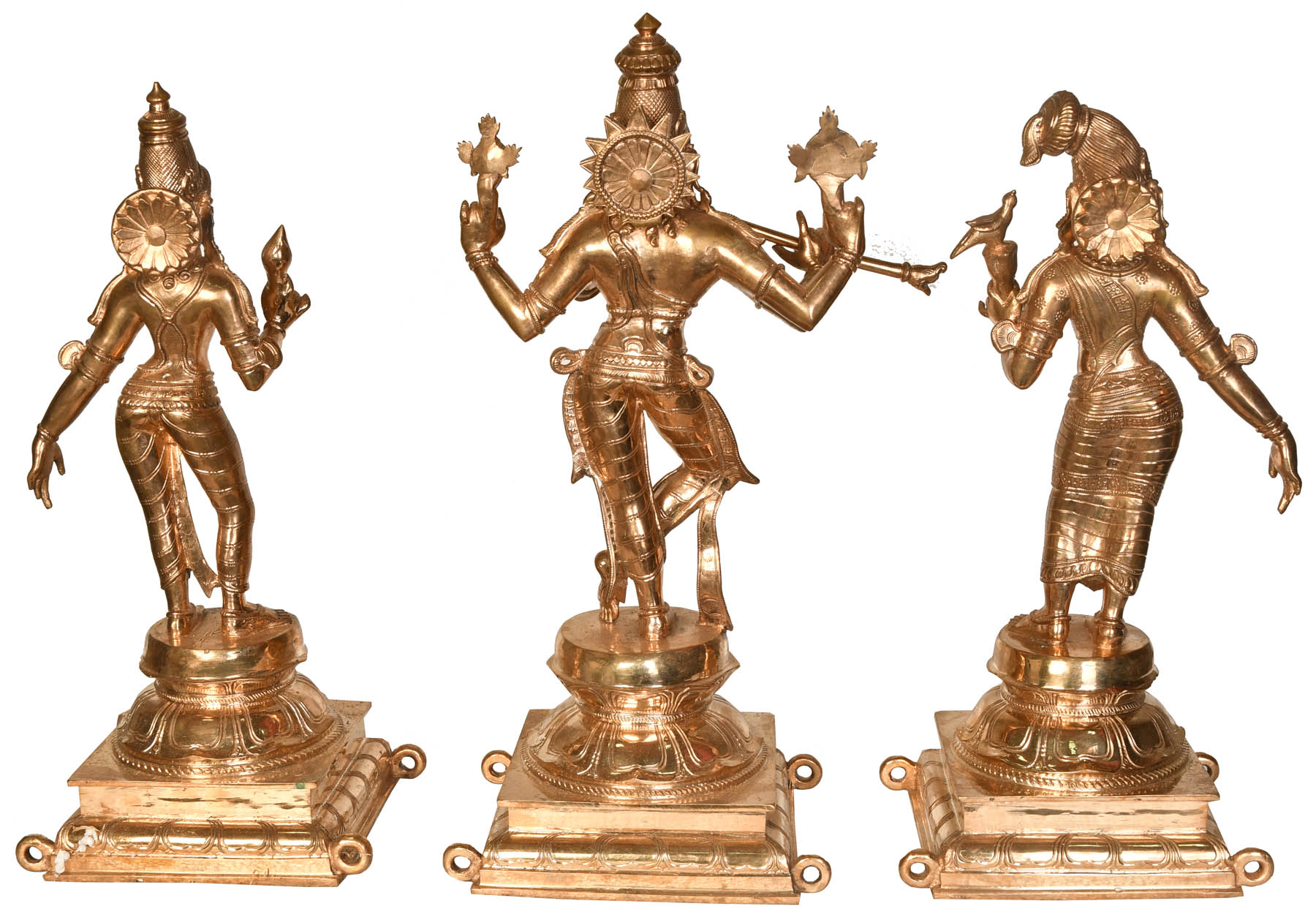 Krishna with Rukmani and Satyabhama