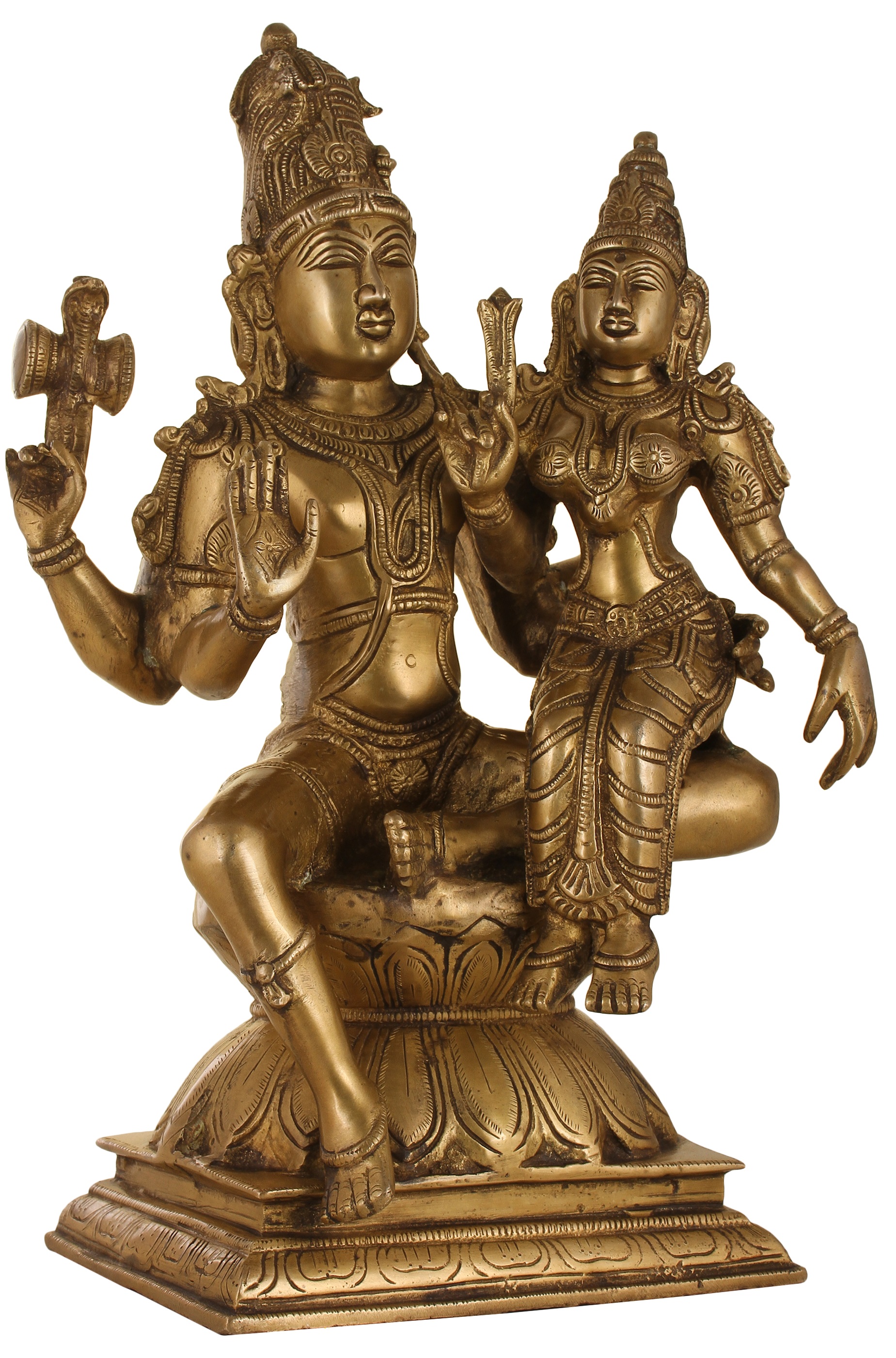 Shiva With His Wife, Parvati, By His Side