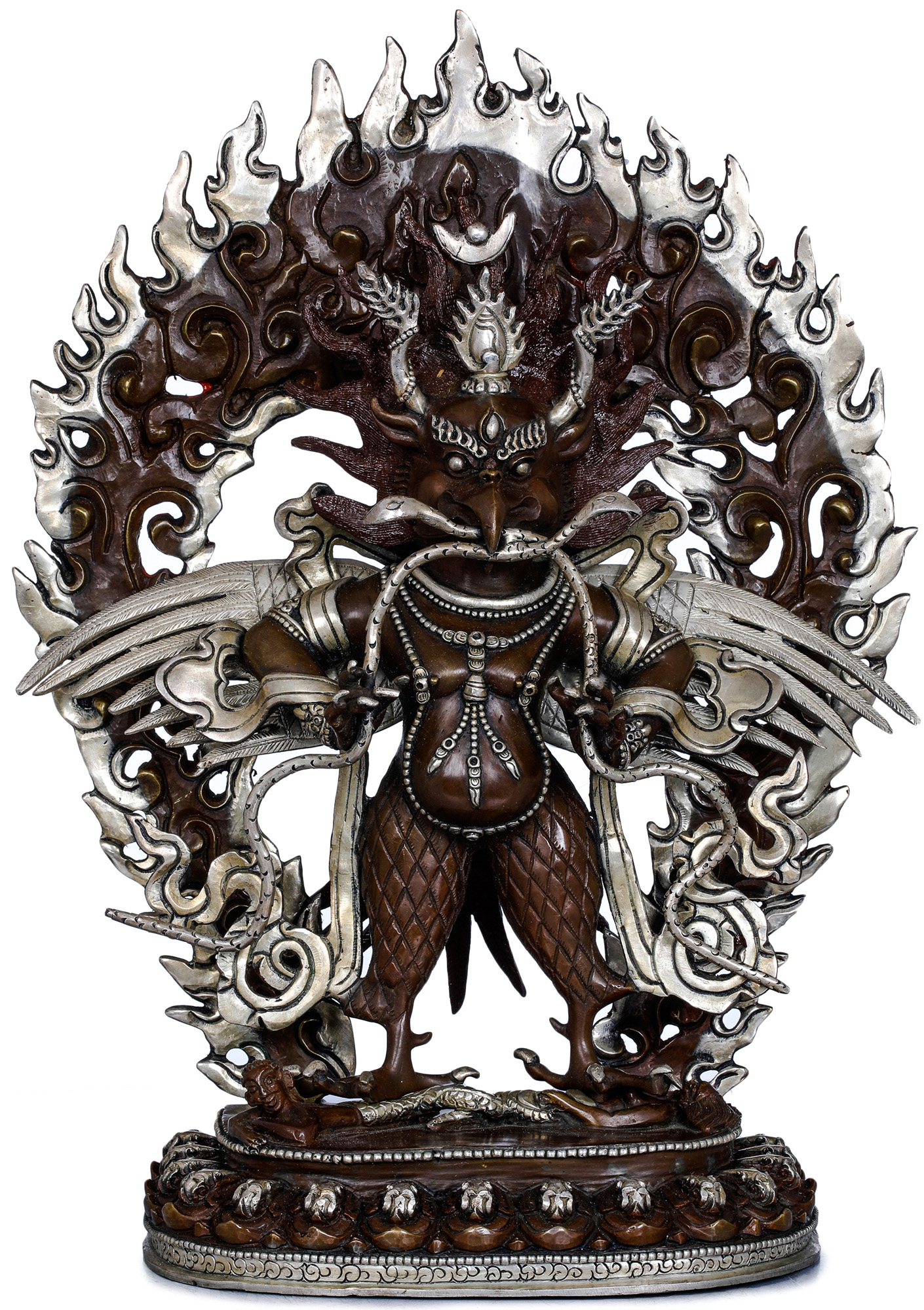  Made in Nepal Standing Garuda  With Wings Strechted Out 