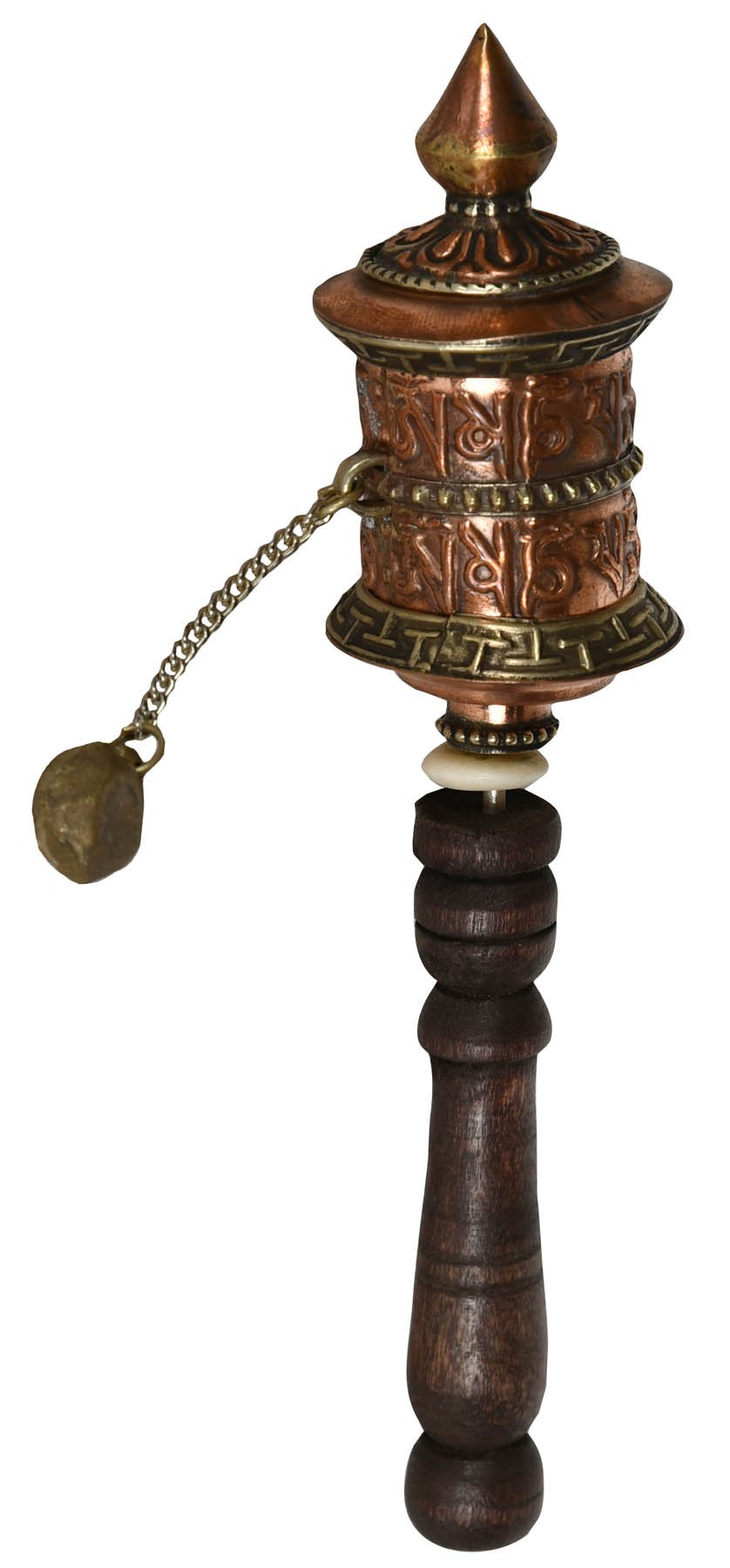 Tibetan Buddhist Small Prayer Wheel from Nepal with Syllable Mantra