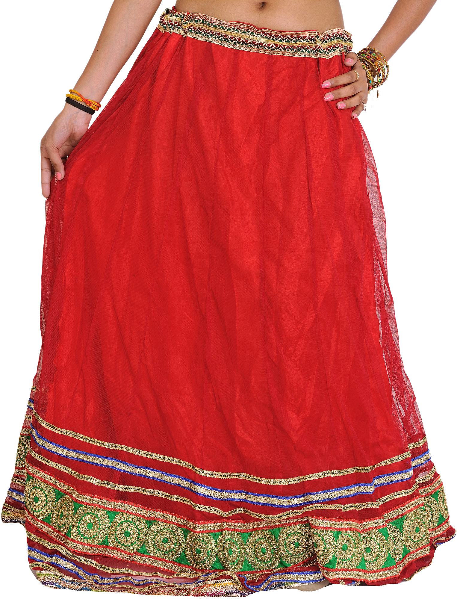 red colour ghagra