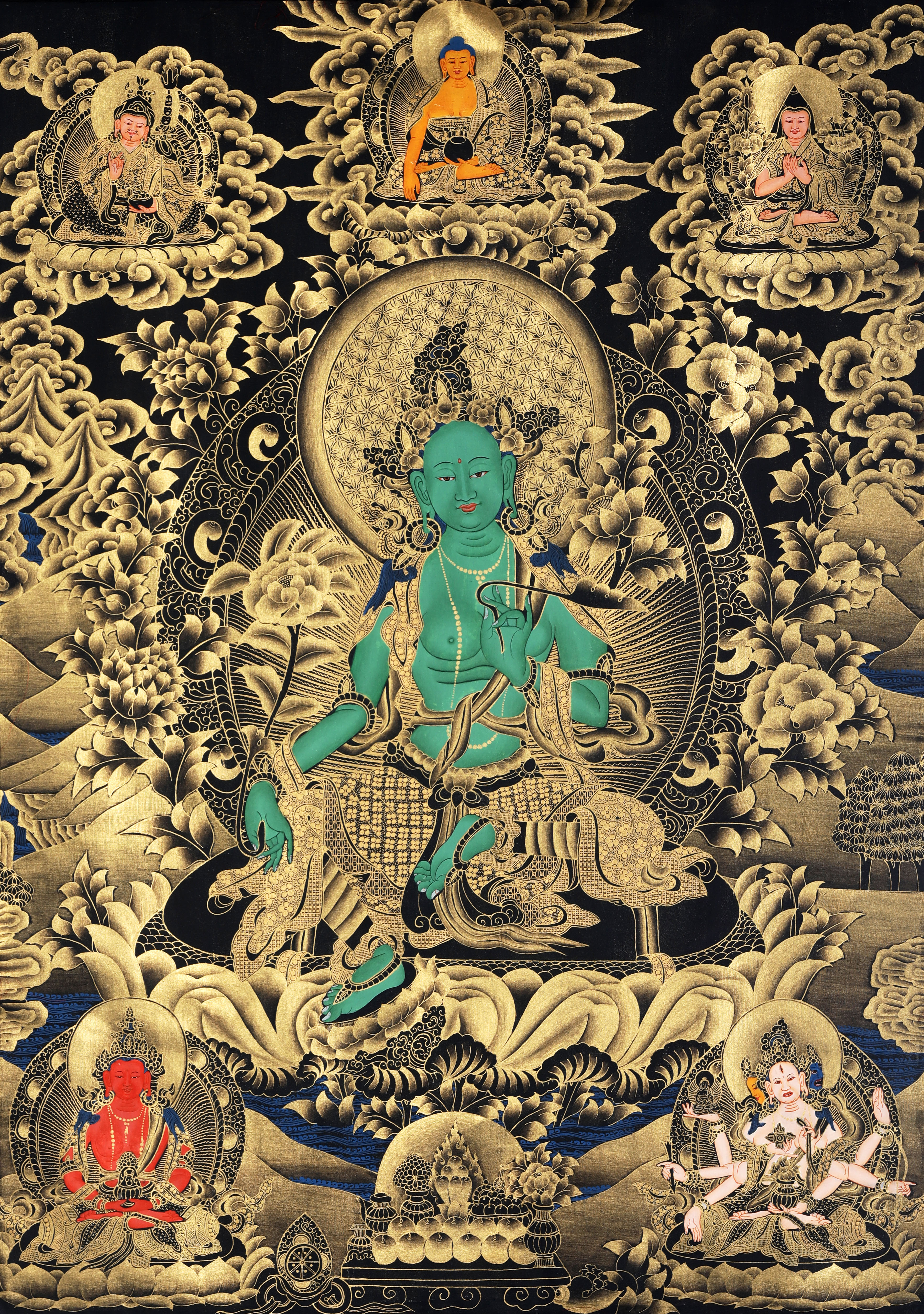 Large Size Four-Armed Avalokiteshvara (Tibetan Buddhist Deity)